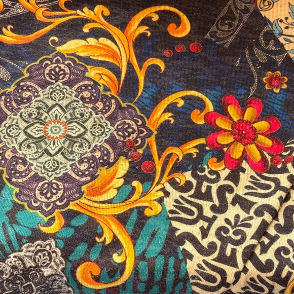 Anna Multicolor Long-Sleeve Patchwork Tunic - Picture 4 of 6